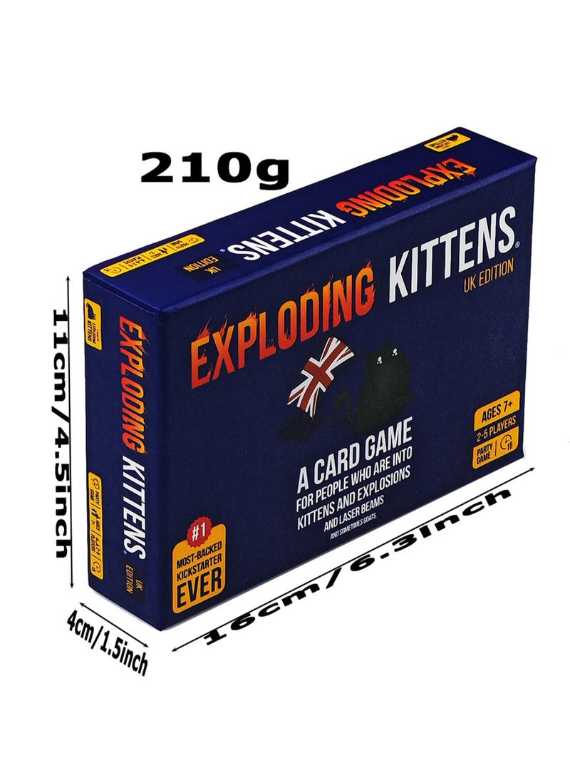 Card Game Exploding Kittens Adult Card Game Playing Card Toys (British Cat) - Image 2